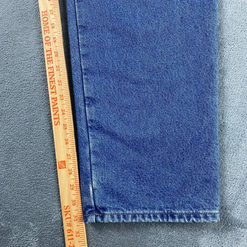 Vtg LL Bean Mens 34x32 Relaxed Fit Flannel Lined Jeans Blue Denim